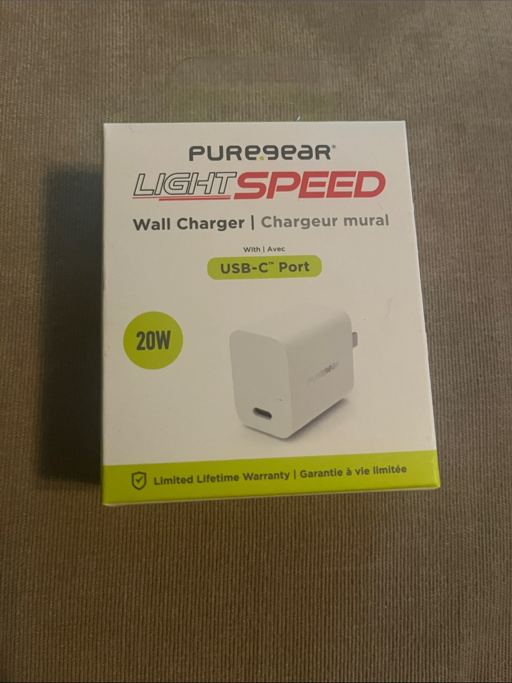 LightSpeed 20W USB-C Wall Charger - White